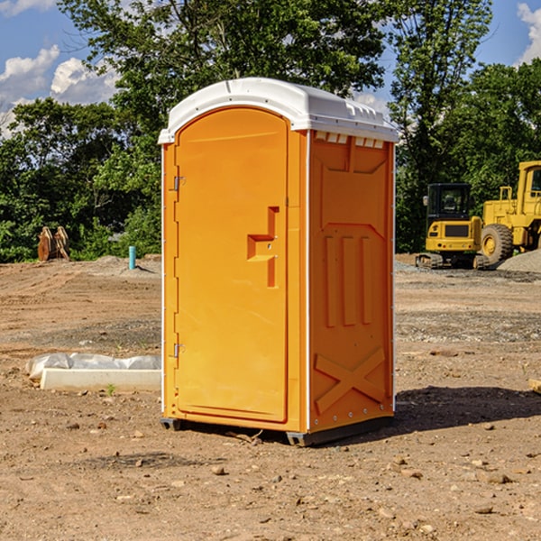 how often are the porta potties cleaned and serviced during a rental period in Lake West Virginia